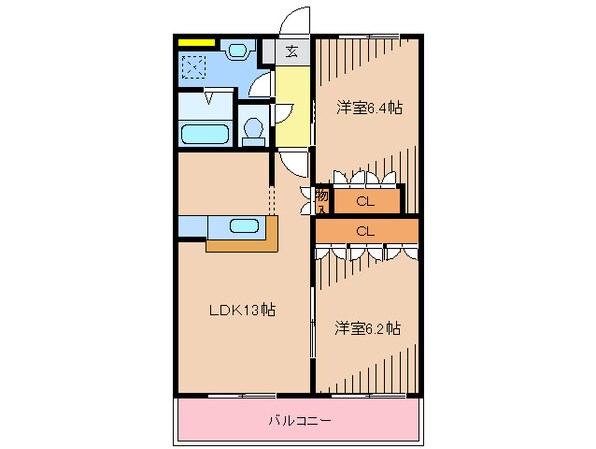 コリーナベルデⅠの物件間取画像